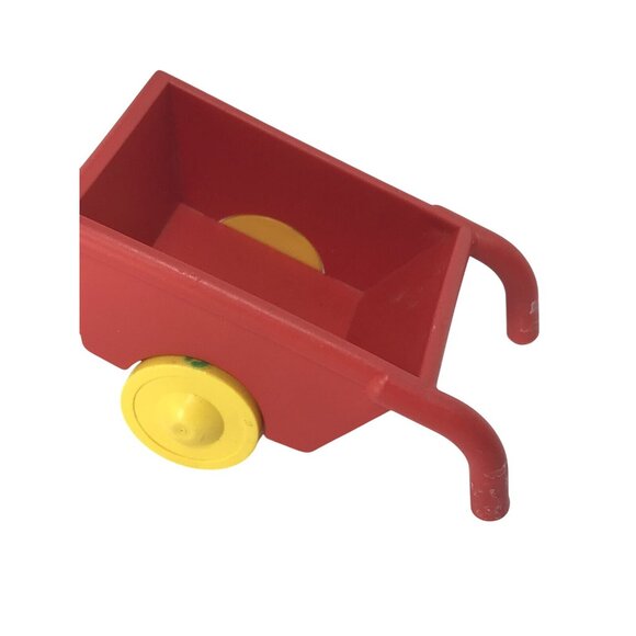 Vintage Yellow Wheels &amp; Red Barrow Lego Duplo Farm Wheel Barrow Replacement - Picture 3 of 9